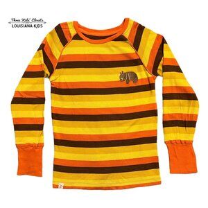 Alba Of Denmark Sz 134 (9Y) Organic Striped Rib Top Shirt